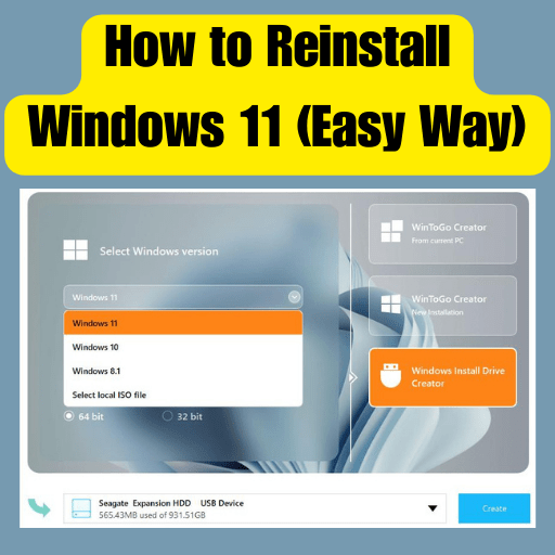 How to Reinstall Windows 11 Easy Way